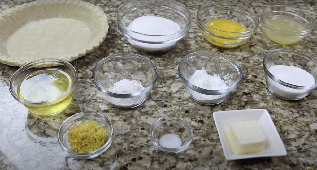 ingredients for lemon meringue pie